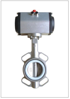 气动不锈钢法四氟兰蝶阀